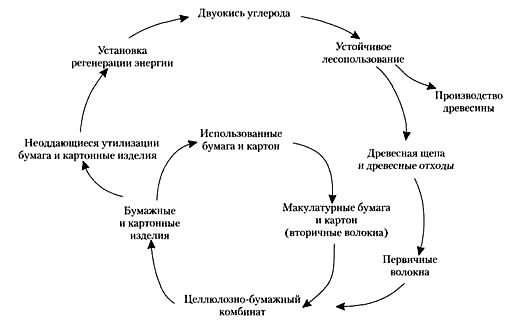 арболовый (углеродный) цикл бумаги и картона