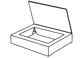 Коробка с двойными полыми стенками и крышкой двойной толщины